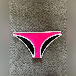 Hoaka Swimwear Neoprene Neon Pink Bikini Bottoms Size XS